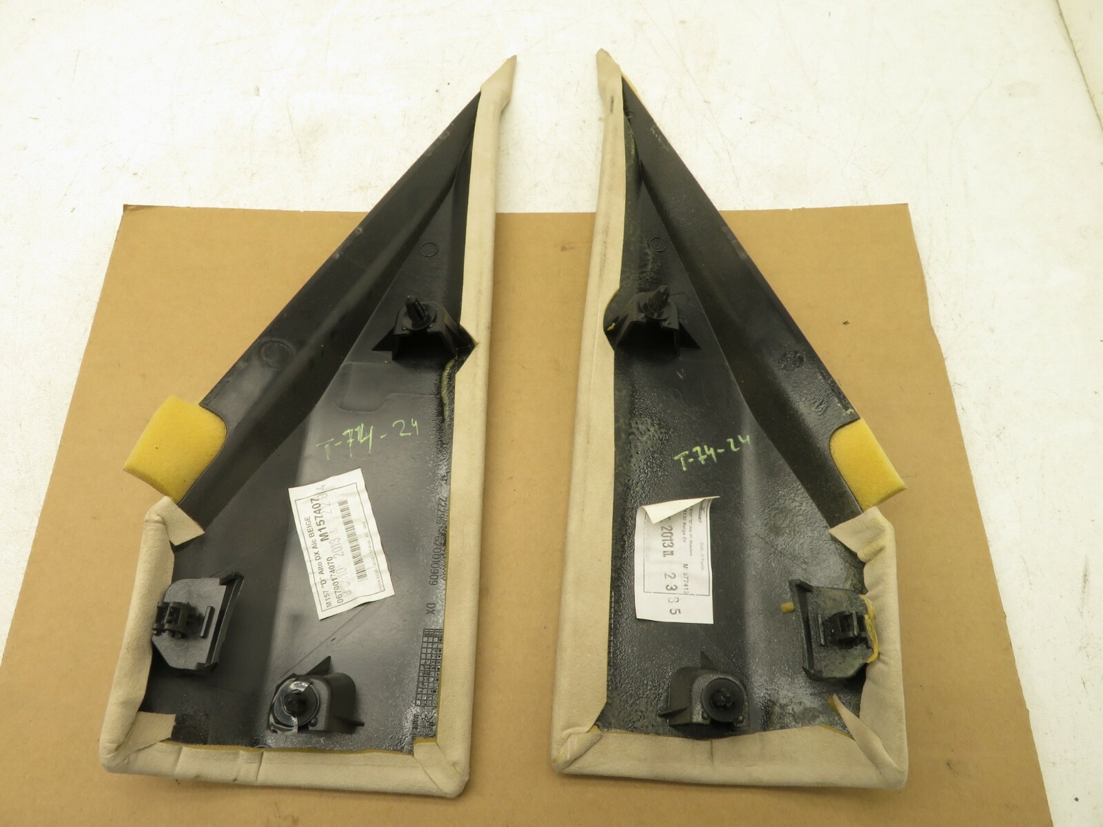 2014-2017 MASERATI GHIBLI REAR DRIVER & PASSENGER SIDE C PILLAR COVER PANEL OEM