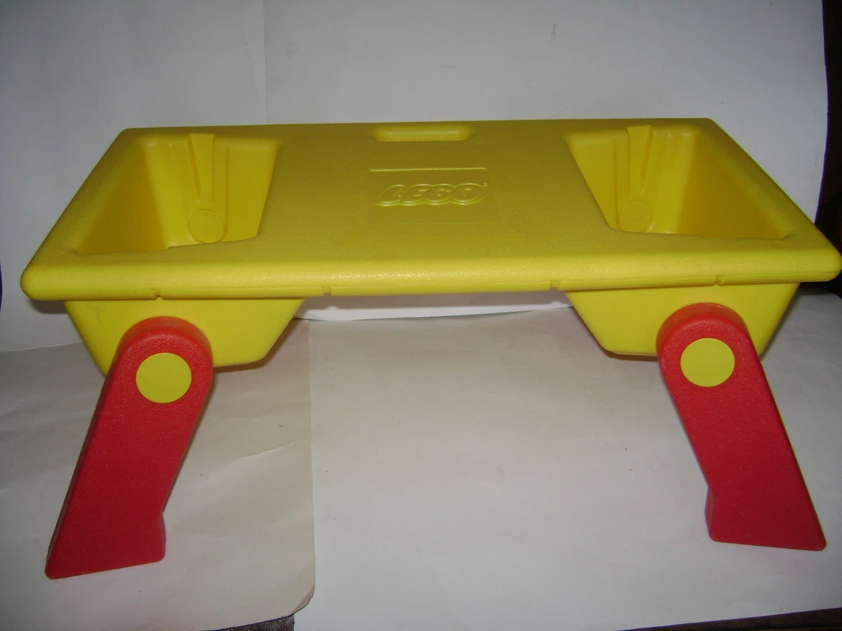 Vintage 1994 LEGO Lap Tray Table w/ Storage Bins Fold up Legs & 70