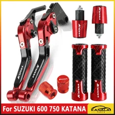 For SUZUKI 600 750 KATANA 1998-2006 CNC Handle Grips Cap Brake Clutch Levers Set