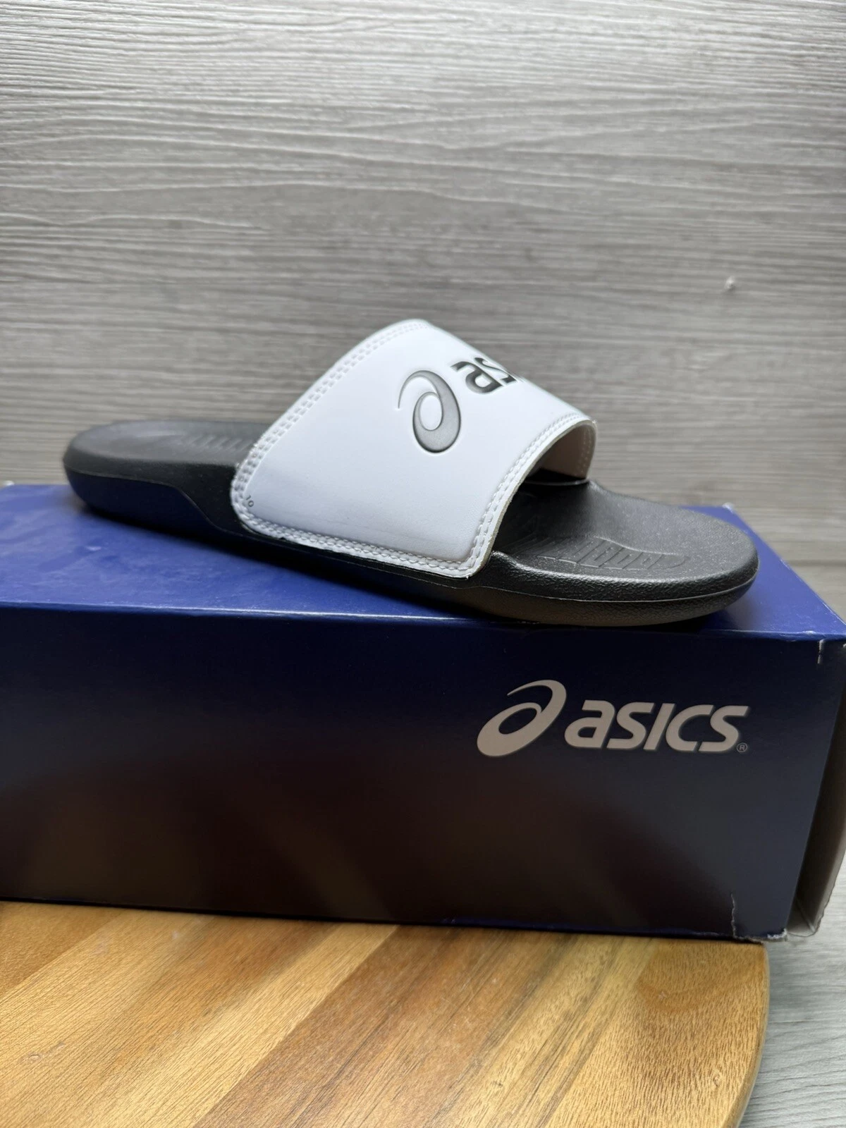 Sandali Asics donna AS003 ecopelle slip on plantare piscina scivoli taglia 10