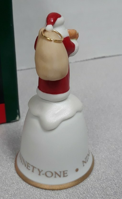Santa's Premiere`1991`Hand PaintedFine Porcelain`Gold Crown`Hallmark Ornament eBay