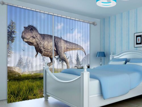 3D Grassland Dinosaur ZHUA2125 Photo Curtain Window Blockout Fabric Amy 2023 - Afbeelding 1 van 7