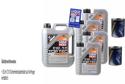9L Motoröl Liqui Moly Top Tec 4200 5W-30 2x MANNOL Motor Flush ADDITIV