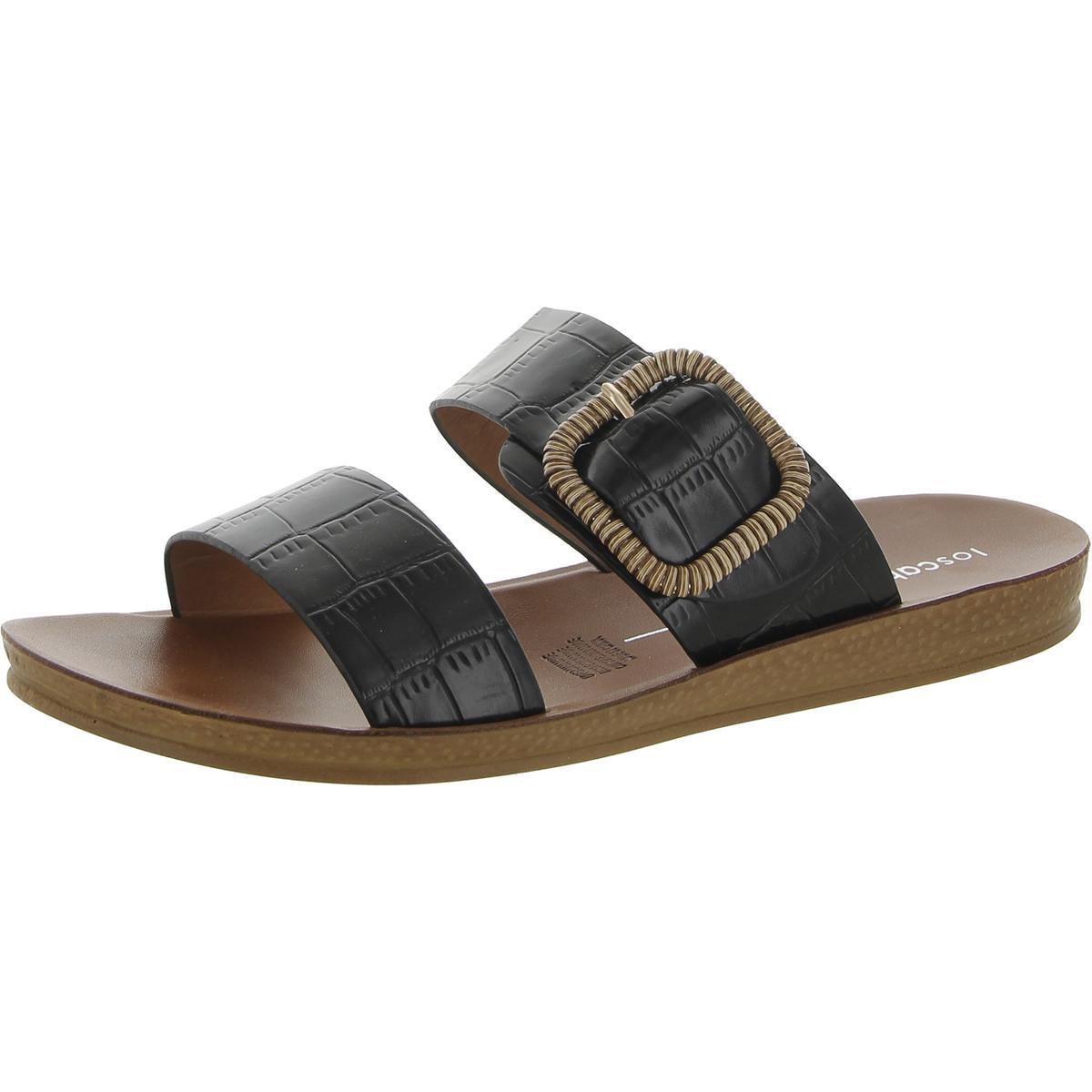 Женские босоножки-горки Dotina черного цвета с принтом крокодила в Лос-Кабосе средний размер 42 BM BHFO 2187 4490₽