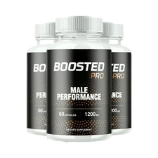 3-Pack Boosted Pro Capsules for Male Performance and Energy - 180 Capsules