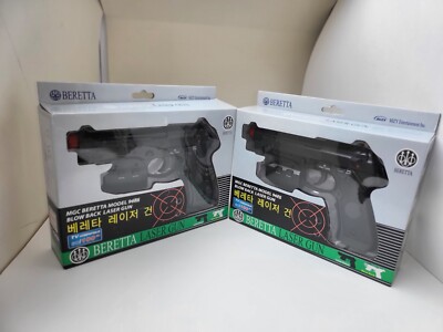 2 Beretta 92FS Light Gun W/Recoil Effect for Microsoft Xbox FOR CRT TUBE TYPE TV