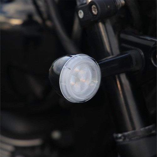 Fits Royal Enfield Front/Rear BLACK LED INDICATORS For SUPER METEOR/Shotgun 650 - Picture 5 of 15