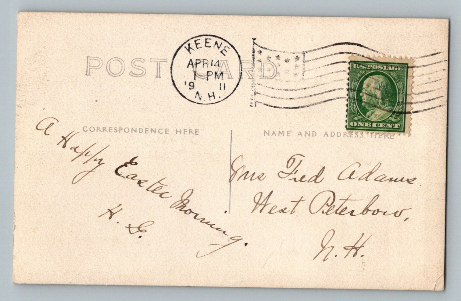 Keene New Hampshire NH Snow Storm Court Street Real Photo RPPC Postcard