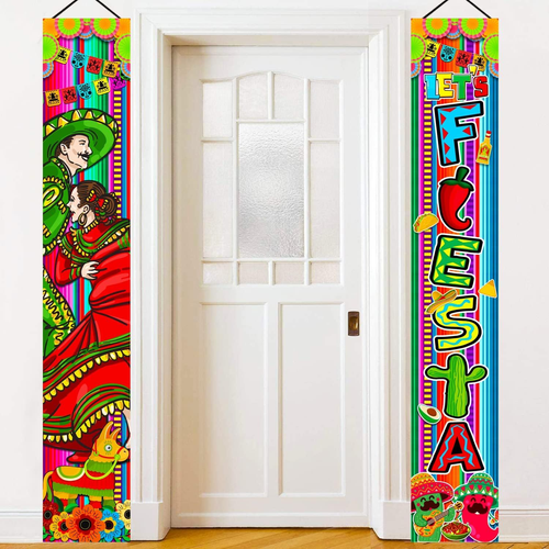 Cinco De Mayo Decorations Door Banner, 71" X 12" Fiesta Party colorful