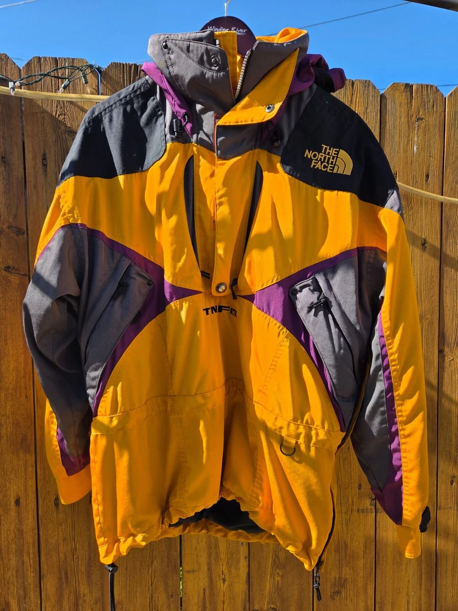 North Face TNFX Jacket Mens Medium Yellow Black Purple 1/2 Zip