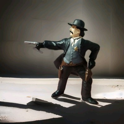 Vintage Papo 2000 Sheriff Western with Pistol Papo