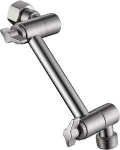 Adjustable Shower Arm Extension Brushed Nickel 4 Inch Shower Head Extension - Picture 1 of 2