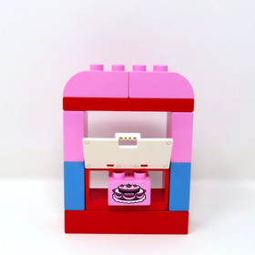 Lego Duplo 10587 Cafe Complete Set Figures Food Umbrella No Box / Instructions