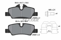Bremsbelagsatz FÜR Mini Mini (F56), Mini Mini (F55) - Textar 2598001