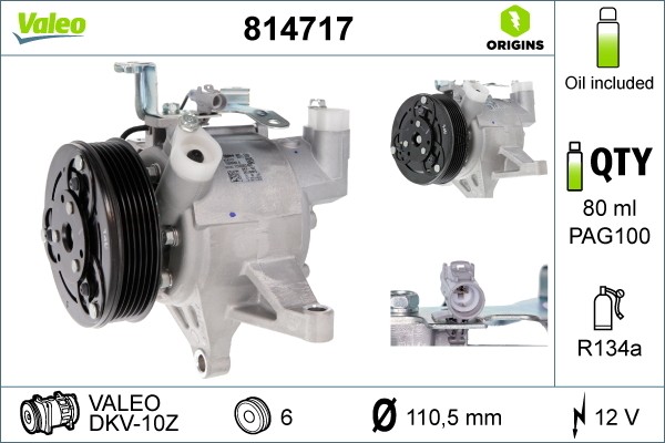 VALEO 814717 Compressor, air conditioning for SUBARU | eBay
