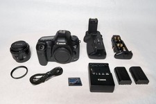 Canon EOS 5D Mark III SC 37K 50mm Lens Grip Batteries CF Card Great Condition