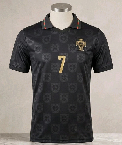 Ronaldo 7 Portugal Soccer Jersey 2026 Black Red Men Adult Fan Apparel