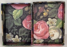 Alte Pappschachtel - Blumen Dekor - Vintage