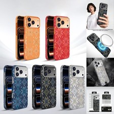 Carbon Fiber Texture Mag Safe Case For iPhone 17 Pro Max/Air/16/15/14 Hard Cover