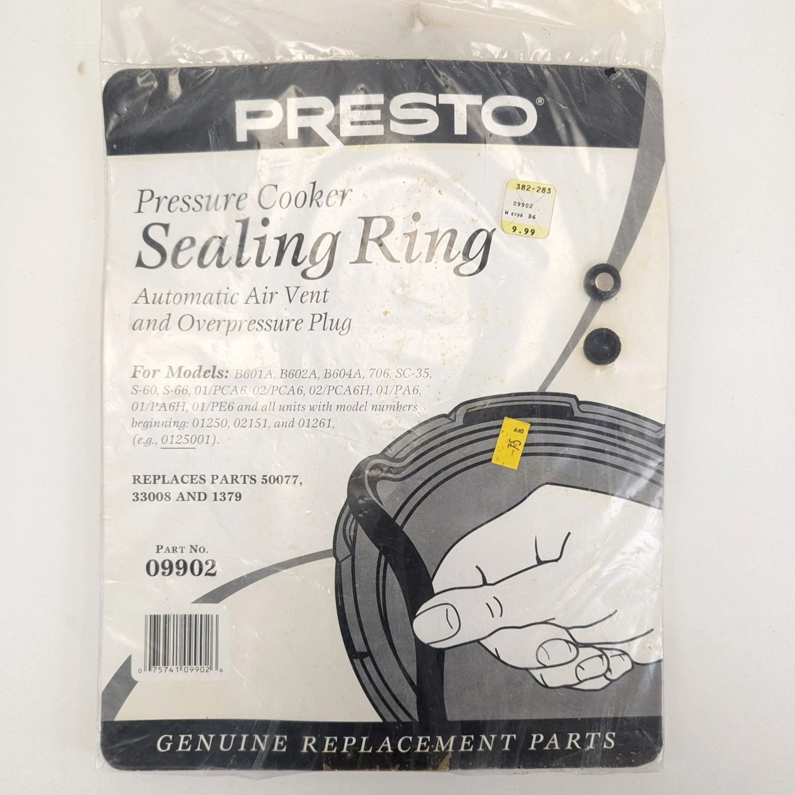 Presto Pressure Cooker Sealing Ring Gasket 6 Qt, 09902 Genuine Replacement Part