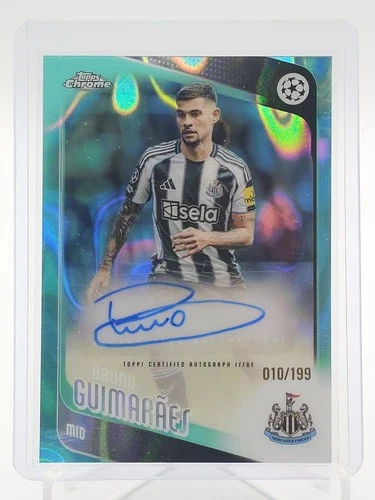 BRUNO GUIMARAES 2025-26 TOPPS CHROME UEFA AQUA LAVA AUTO /199 #CA-BG Q4770