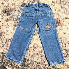 Vintage JNCO Jeans - Kids Size 6 - Flame Embroidery