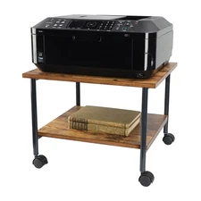 7Penn Rolling Cart on Wheels - 2 Shelf Under Table Printer Stand for Desk