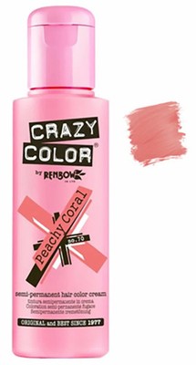 Crazy Color by Renbow Semi Permanent Hair Color Cream Dye 150mL Peachy Coral