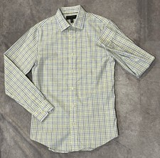 BANANA REPUBLIC Non-Iron Tailored Slim Fit Long Sleeve Plaid Shirt Men  s Small