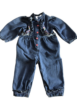 Broadway Kids Vintage Baby Toddler Girls Denim Romper Jumper 18 Month
