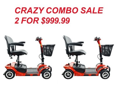 2pcs Electric Mobility Adult Scooter 265lbs Weight CapacityLED Head Lights