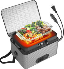 Portable Oven, 12V 24V 110V-240V Car Food Warmer Portable Personal Mini Oven Ele