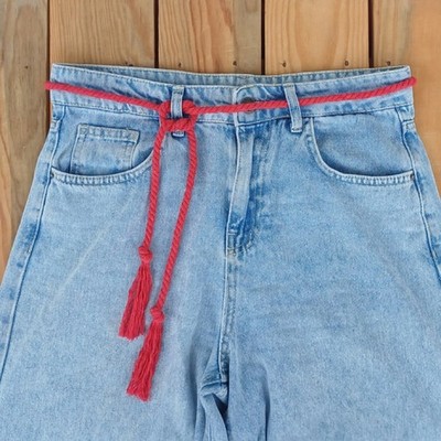 Tassel Cotton Rope Belt, Thin Braided Knot Belt, Slim Wrap Waist Belt for Women