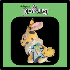 RARE Neopets Spotted Cybunny Plush 2008 JAKKS Pacific KeyQuest NWT