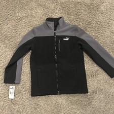 Puma Kids/Youth Medium Black and Gray full zip up jacket/coat