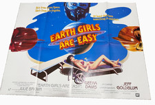 EARTH GIRLS ARE EASY (1988) Original Vintage UK Quad Movie Poster - Geena Davis