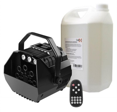 E-Lektron B102 Seifenblasenmaschine Bubble Machine RGB LED + Seifenblasenfluid