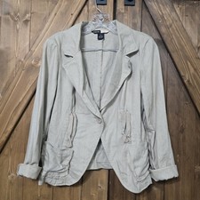 Focus Lifestyle 100% Linen Blazer Jacket Wome...