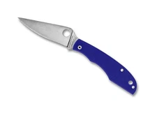 Spyderco Knives Grasshopper C138GBLP Blue G-10 Sandvik 12C27 Steel Pocket Knife