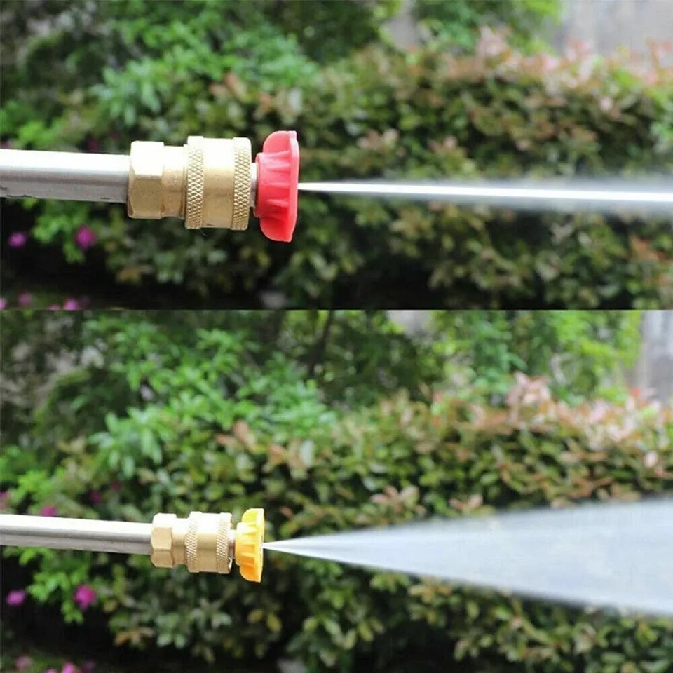 1/4" Snow Foam Pressure Washer Gun Car Wash Soap Lance Cannon Spray Jet Bottle