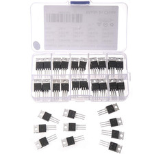 50pcs 10Types IRF Series Mosfet transistors Assortment Kit, Including IRFZ44 IRF