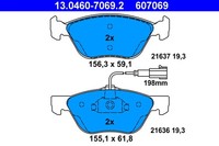 Vorderachse ATE 13.0460-7069.2 Bremsbelagsatz, Scheibenbremse FüR Alfa Romeo,Fia
