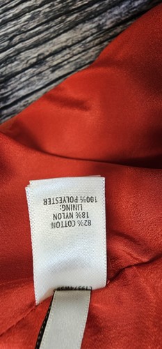 St. John Notch Collar Milano KnitJacket In Burnt Orange Size 8 - Picture 11 of 13