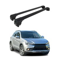 DachträGer GrundtäGer FüR Mitsubishi ASX 2010-2023 75Kg Aluminium Schwarz 2Tlg