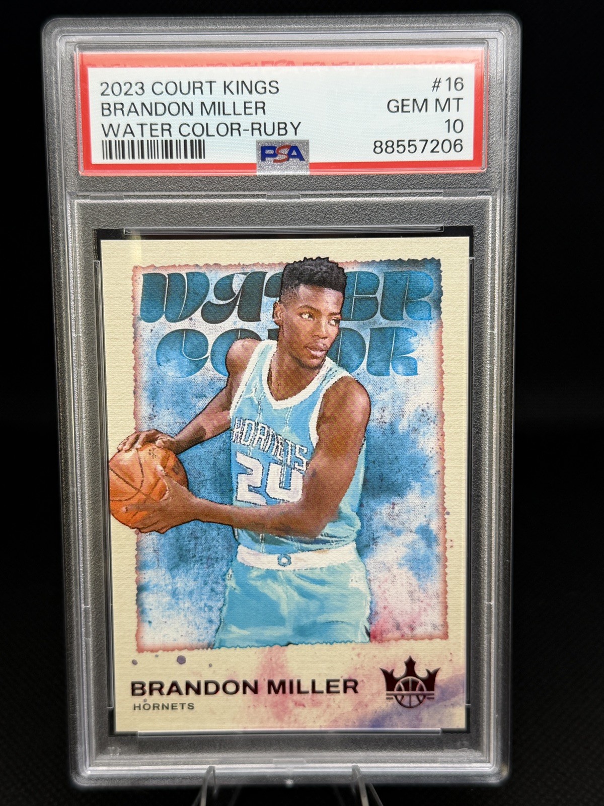 2023-24 Panini Court Kings - Water Color Brandon Miller #16 Ruby /149 (RC)