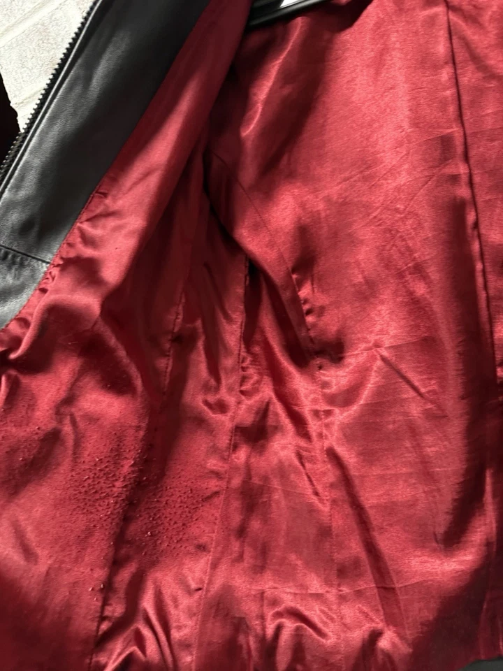 Chaqueta de Colección Worthington Completamente Forrada de Cuero Negro para Mujer con Cremallera Talla S Foto 3 de 4