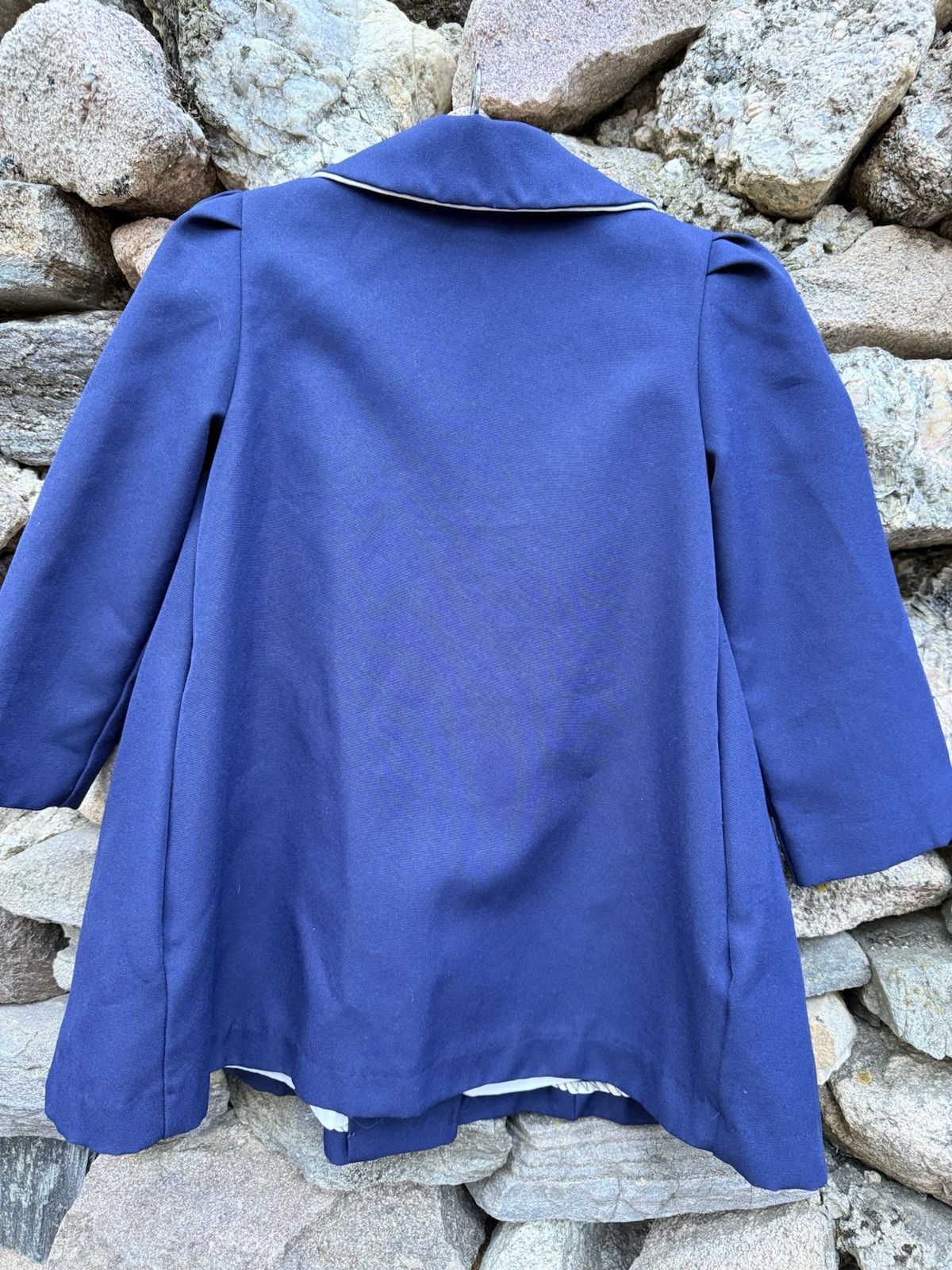 Vintage 1960s Sears Little Girl’s Dress Coat– Size 5 – Made in USA – Navy Blue