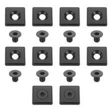 10Pcs Profile End Cap, Zinc Alloy 3030 EU Standard T-Slot Extrusion, Black
