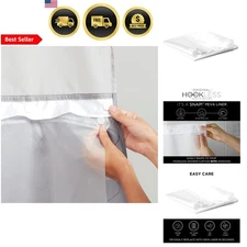 Shower Curtain Liner Water-Resistant Snap-In 70x54 Inch PEVA Indoor Bathroom