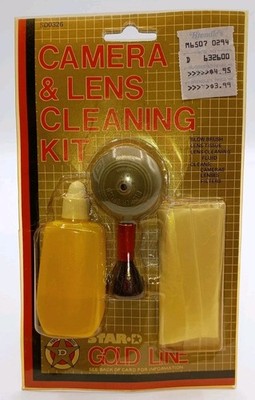 Vtg.70s Star-D Gold Line Camera Lens Cleaning Kit Original Brendles Price Tag 